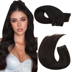Weft Hair Extensions dark colors - 100 grams - length 80 CM