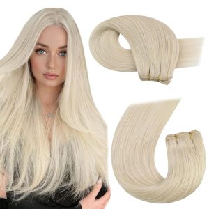 Weft Hair extensions light colors - 100 grams - length 80 CM