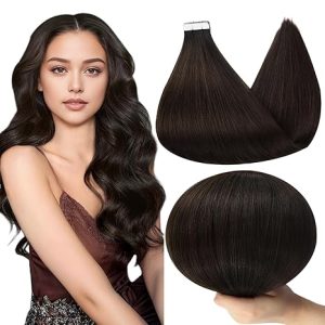 Tape Hair Extensions dark colors - 100 grams - length 80 CM