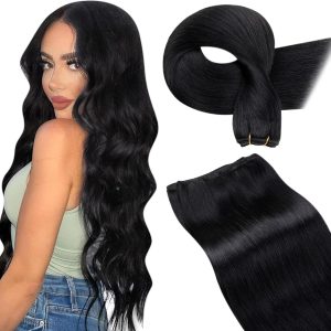 Weft Hair Extensions dark colors - 100 grams - length 70 CM