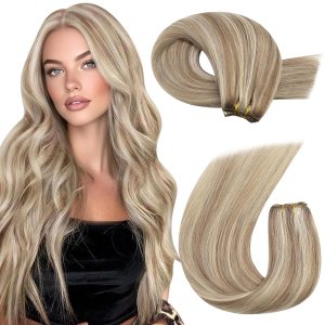 Weft Hair Extensions Light colors - 100 grams - length 70 CM
