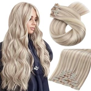 Clips Hair Extensions Light colors - 100 grams - length 70 CM